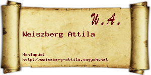 Weiszberg Attila névjegykártya